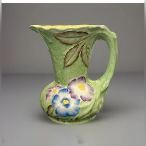 James Kent Fenton Poppy Floral Majolica -style Art Decco Small Jug Pitcher